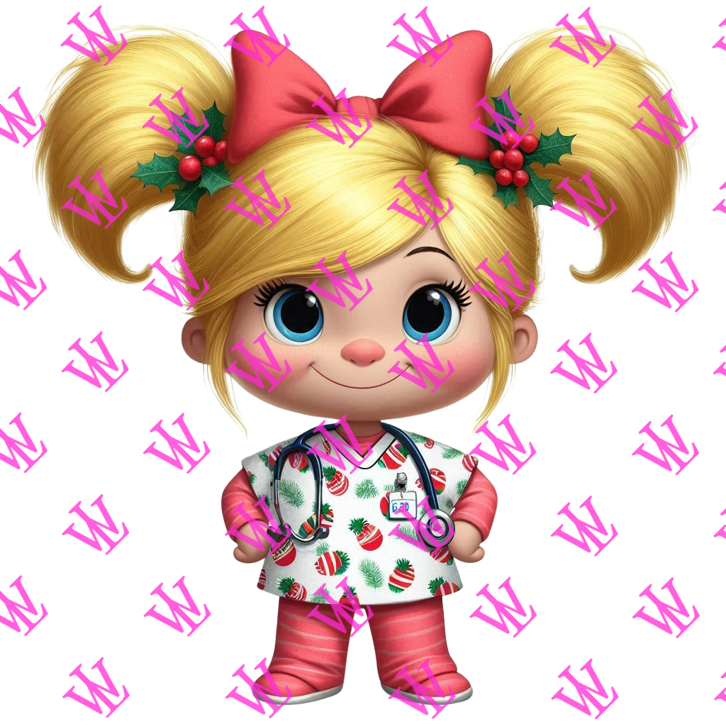 Cindy Lou Christmas Acrylic Blank With Decal