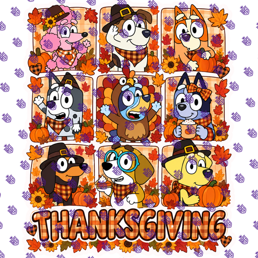 Thanksgiving Bluey Acrylic Blank