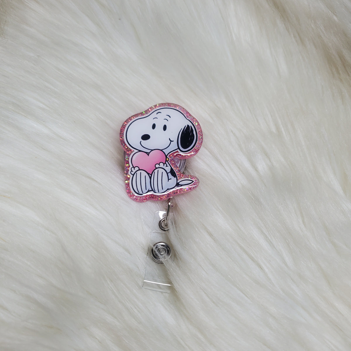 Snoopy Heart Badge Reel