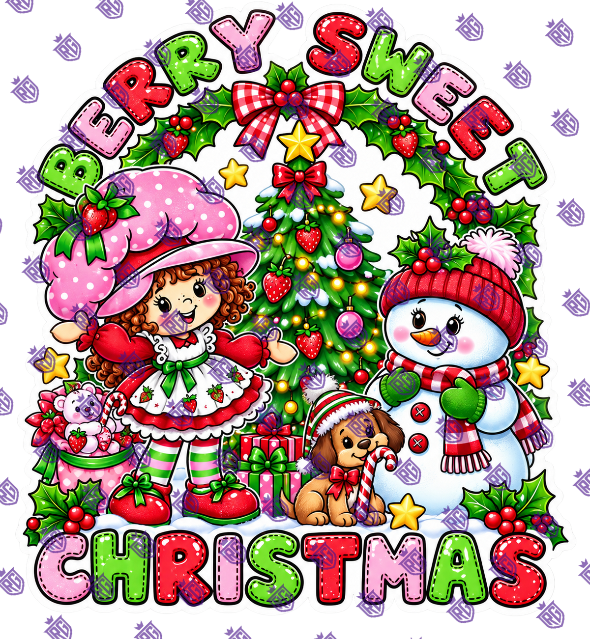 Berry Sweet Christmas Acrylic Blank