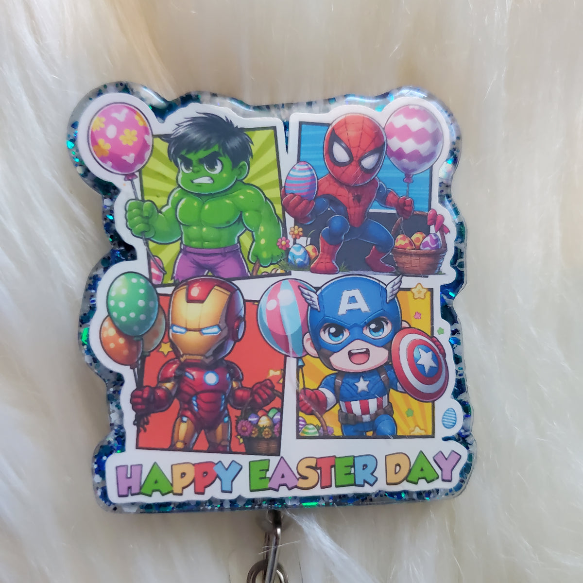Happy Easter Day Comics Badge Reel