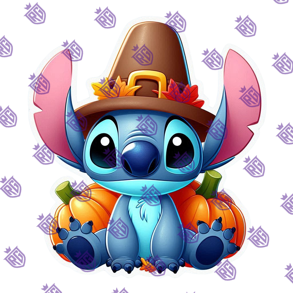 Stitch Fall Thanksgiving Acrylic Blank