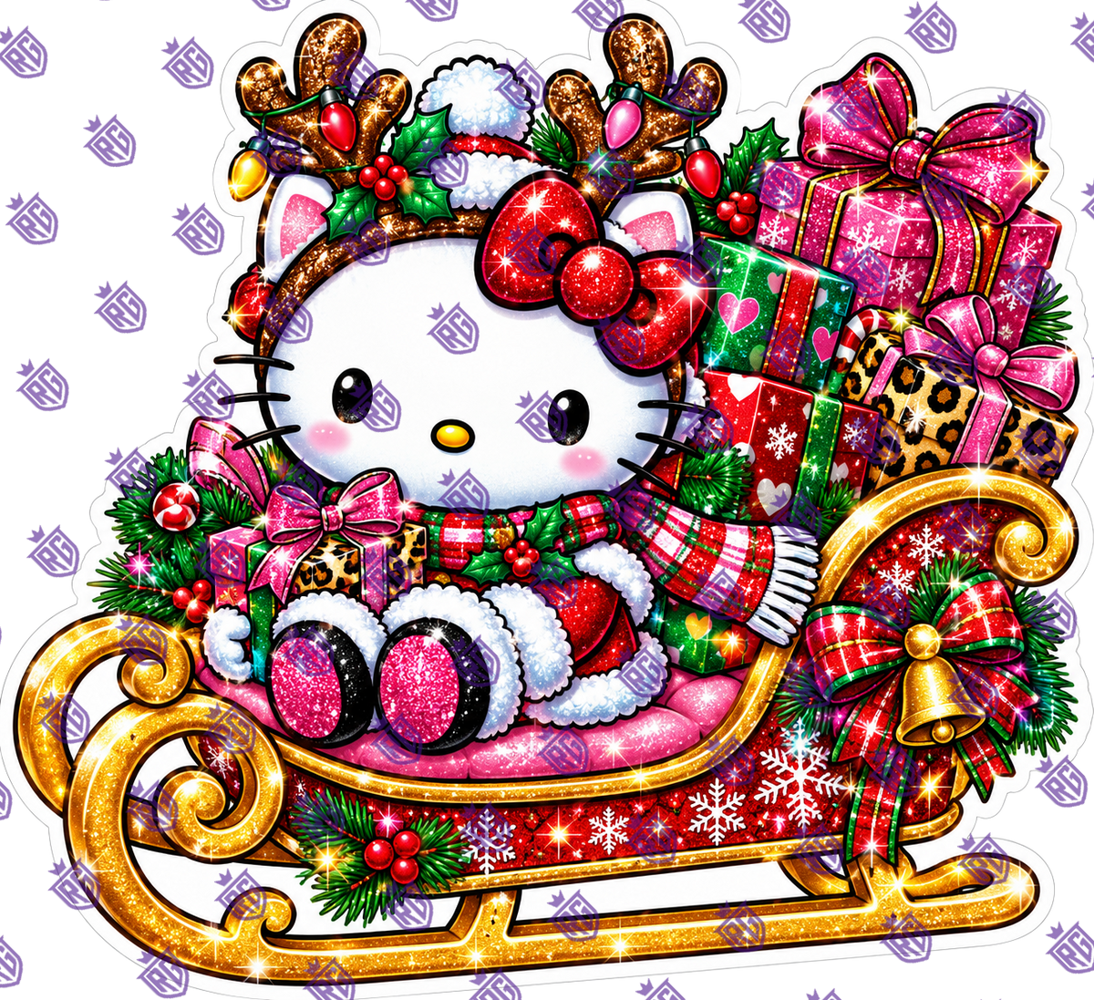 Santa sleigh HK Acrylic Blank