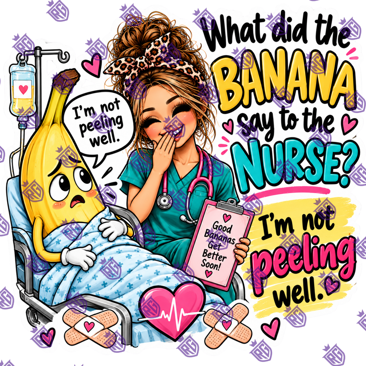 What did the banana say to the nurse acrylic blank