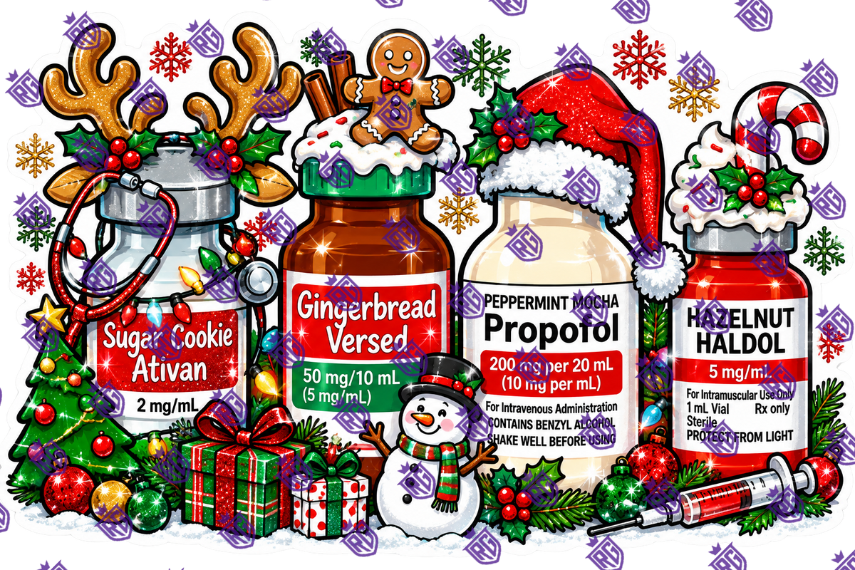 Propofol Christmas Acrylic Blank