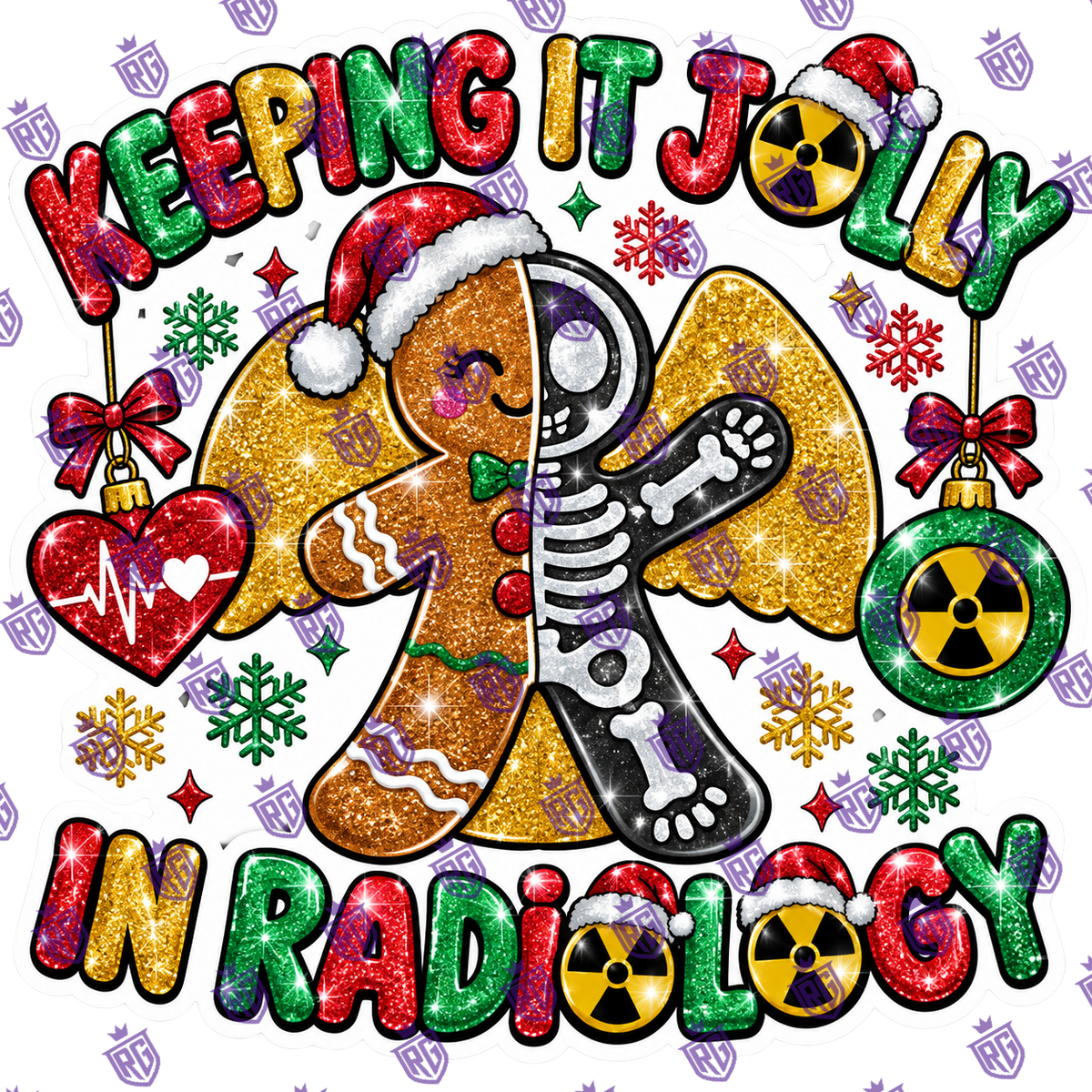 Keeping It Jolly In Radiology Christmas Acrylic Blank