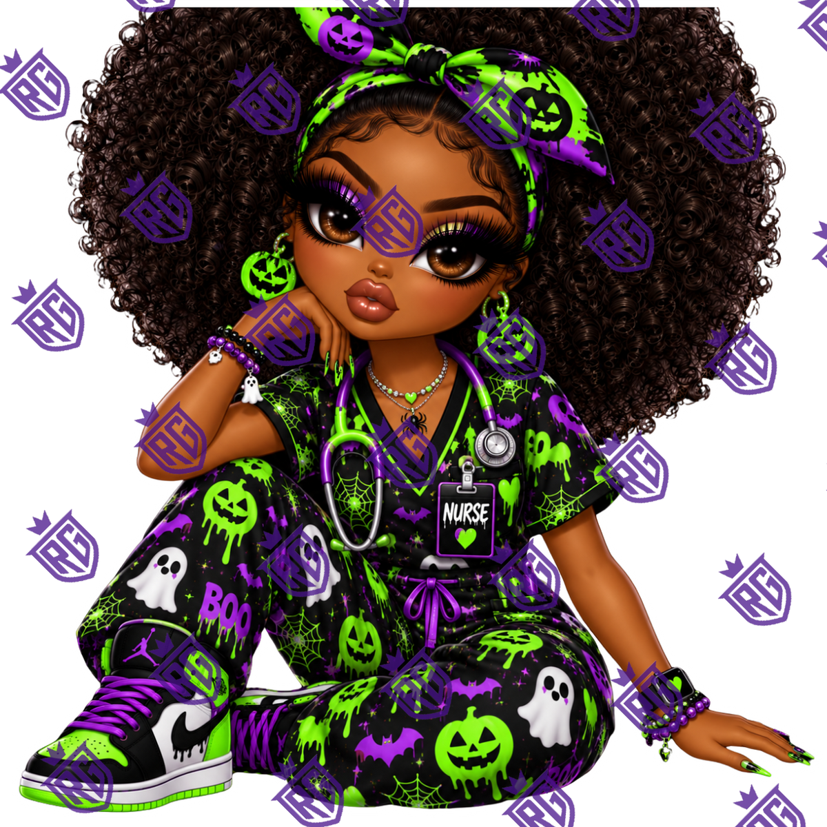 Halloween Nurse Acrylic blank