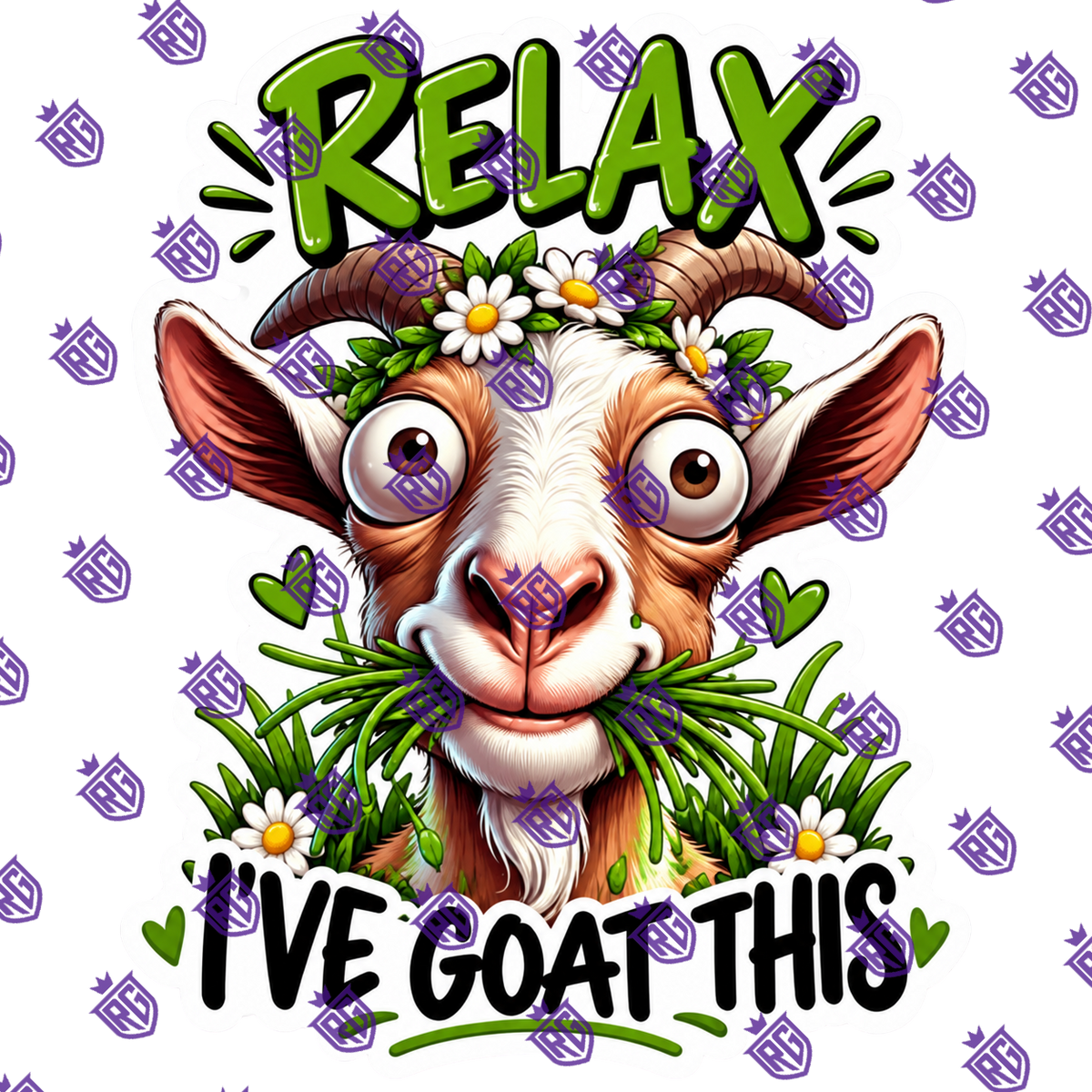 Relax I goat this acrylic blank