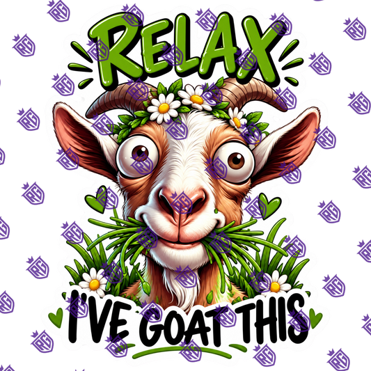 Relax I goat this acrylic blank