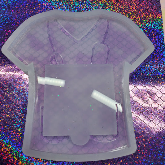 Scrub Top Nurse Sticky Note Holder Mold