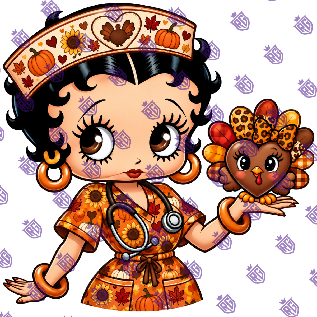 Betty Boop Nurse Fall Acrylic Blank