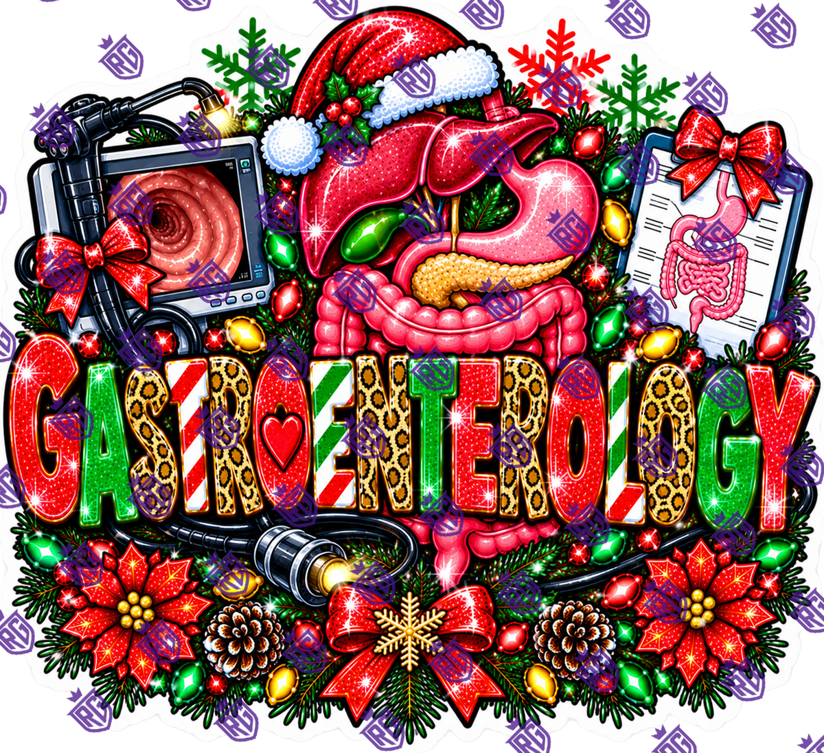 Gastroenterology Christmas Acrylic Blank