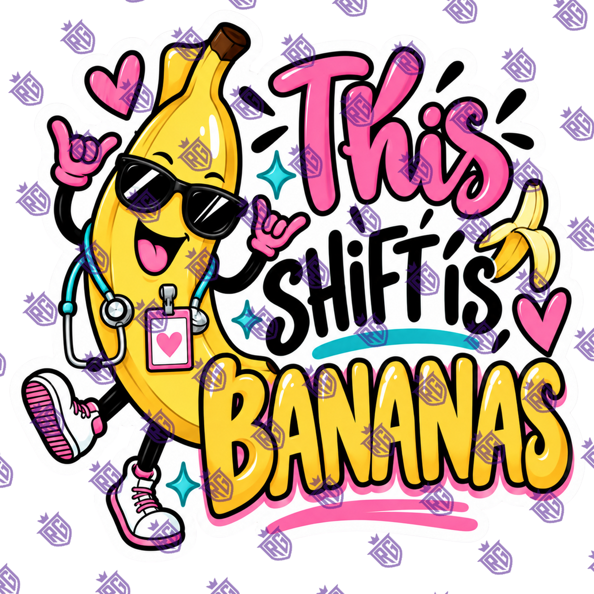 This Shift Is Bananas Acrylic Blank