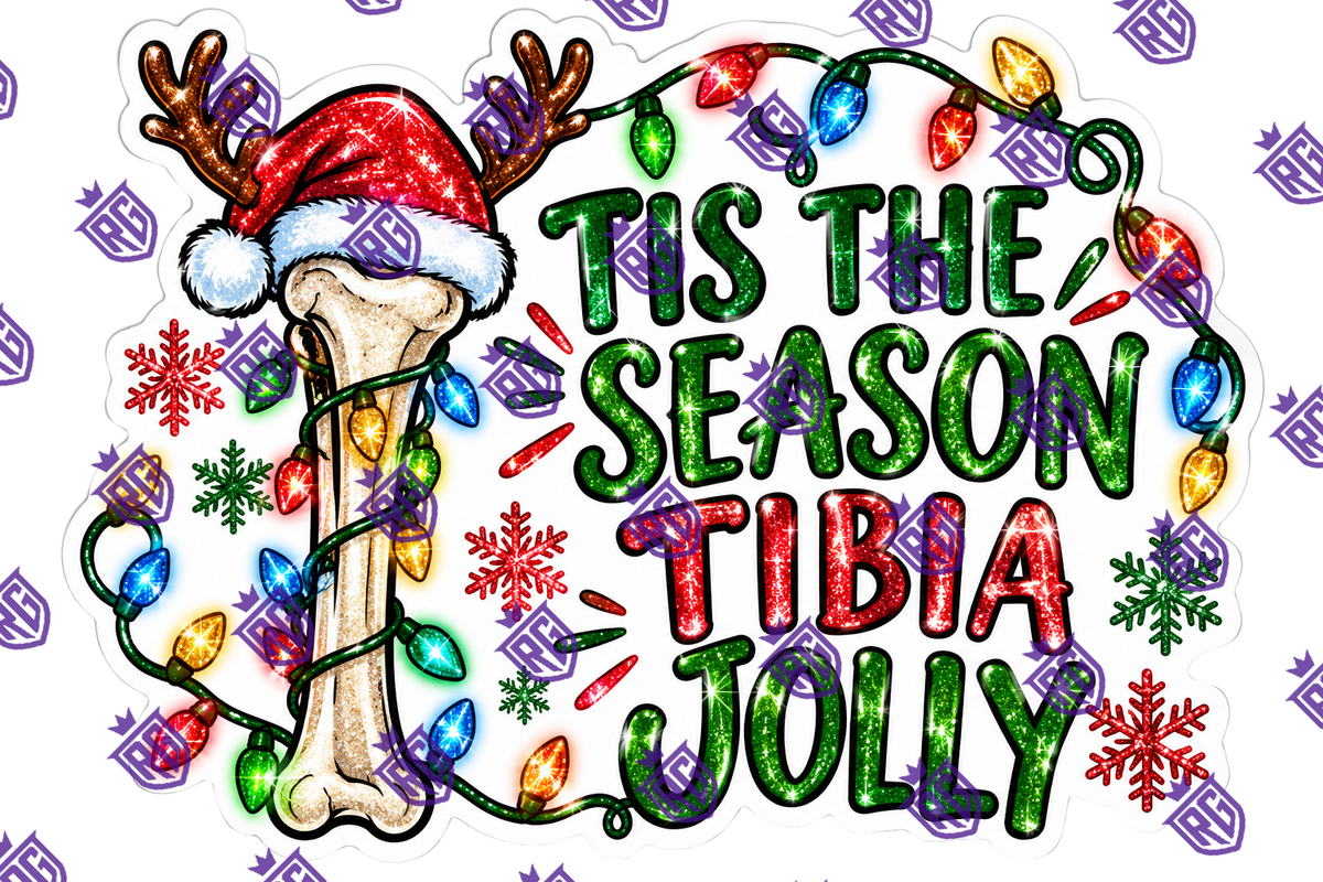 Tis The season Tibia Jolly Acrylic Blank
