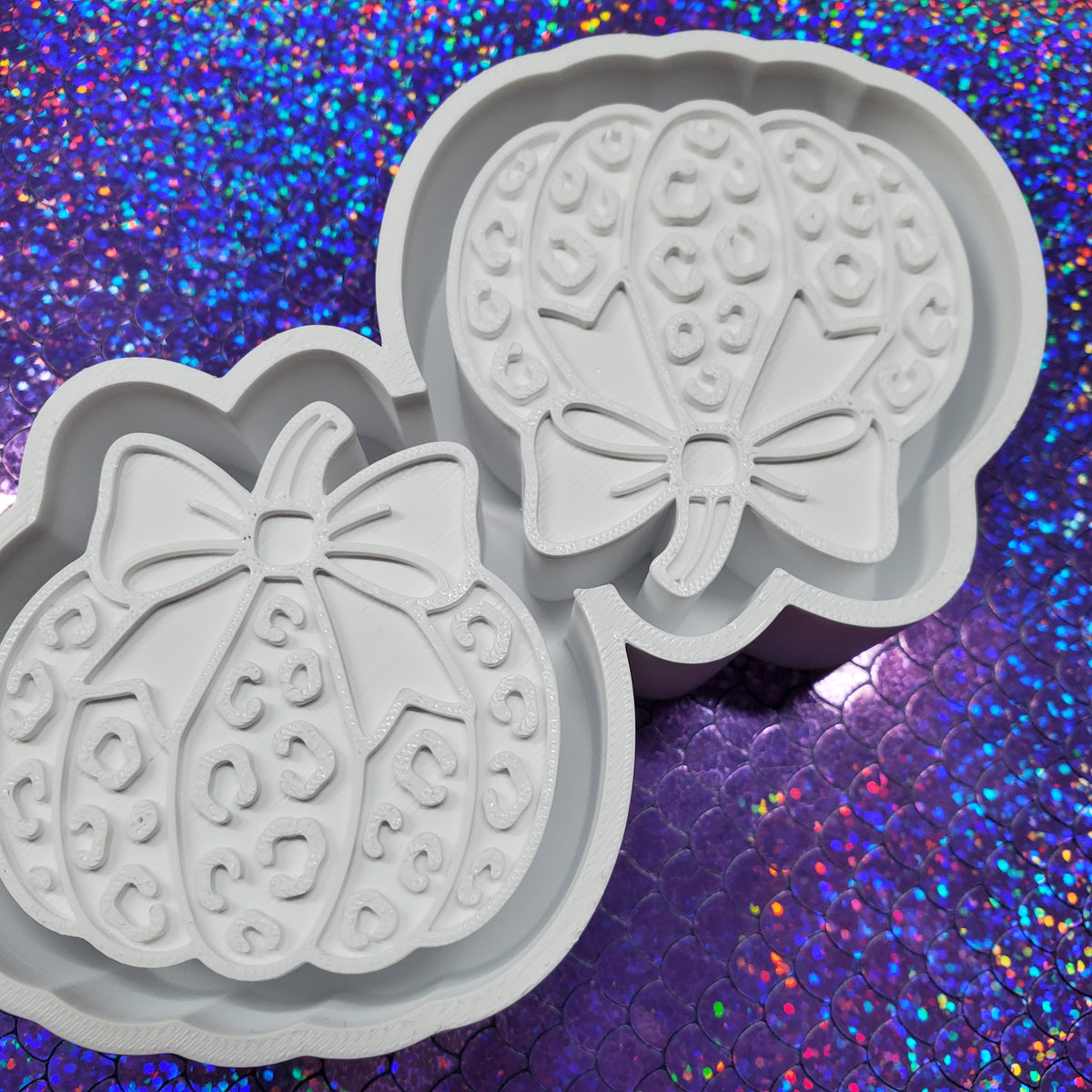 Pumpkin Cheetah Vent Clip Freshie mold