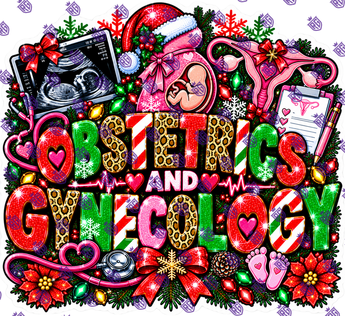 OBGYN Christmas Acrylic Blank